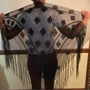 Black shawl wrap one size